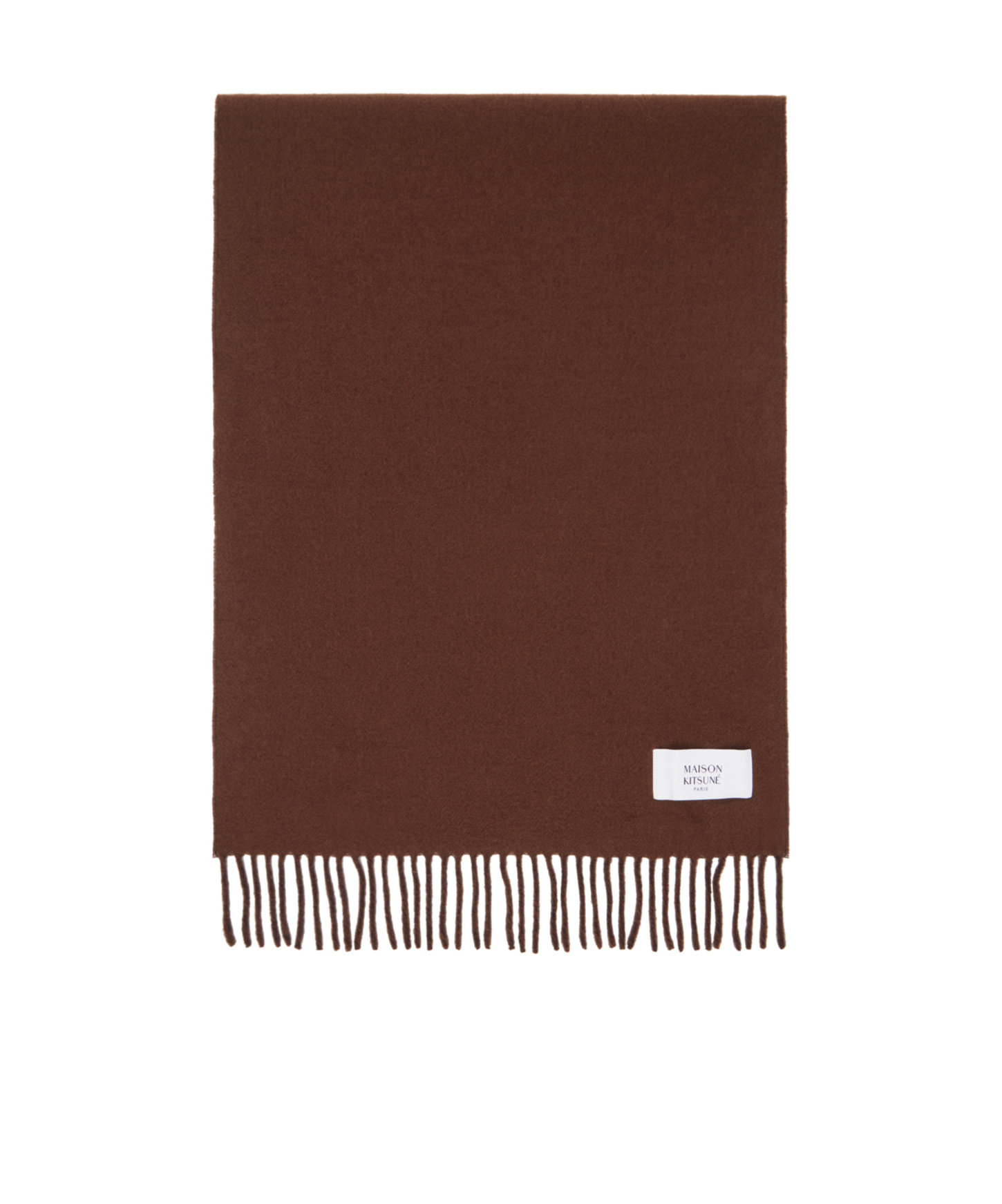 Maison Kitsuné Bold Fox Head Double Face Scarf In Black