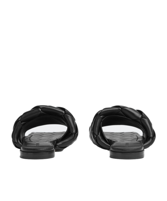 Shop Bottega Veneta Lido Flat Sandal In Black
