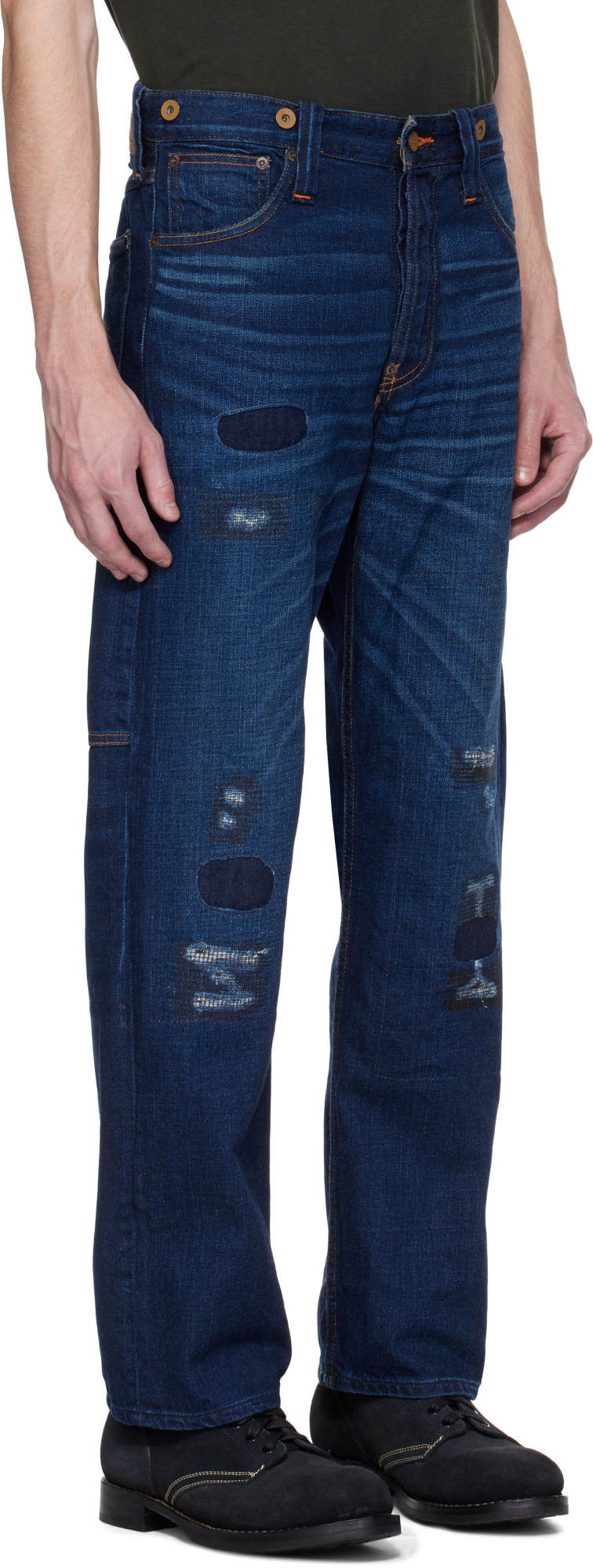 Rrl Vintage 5-pocket Keating Jeans In Blue