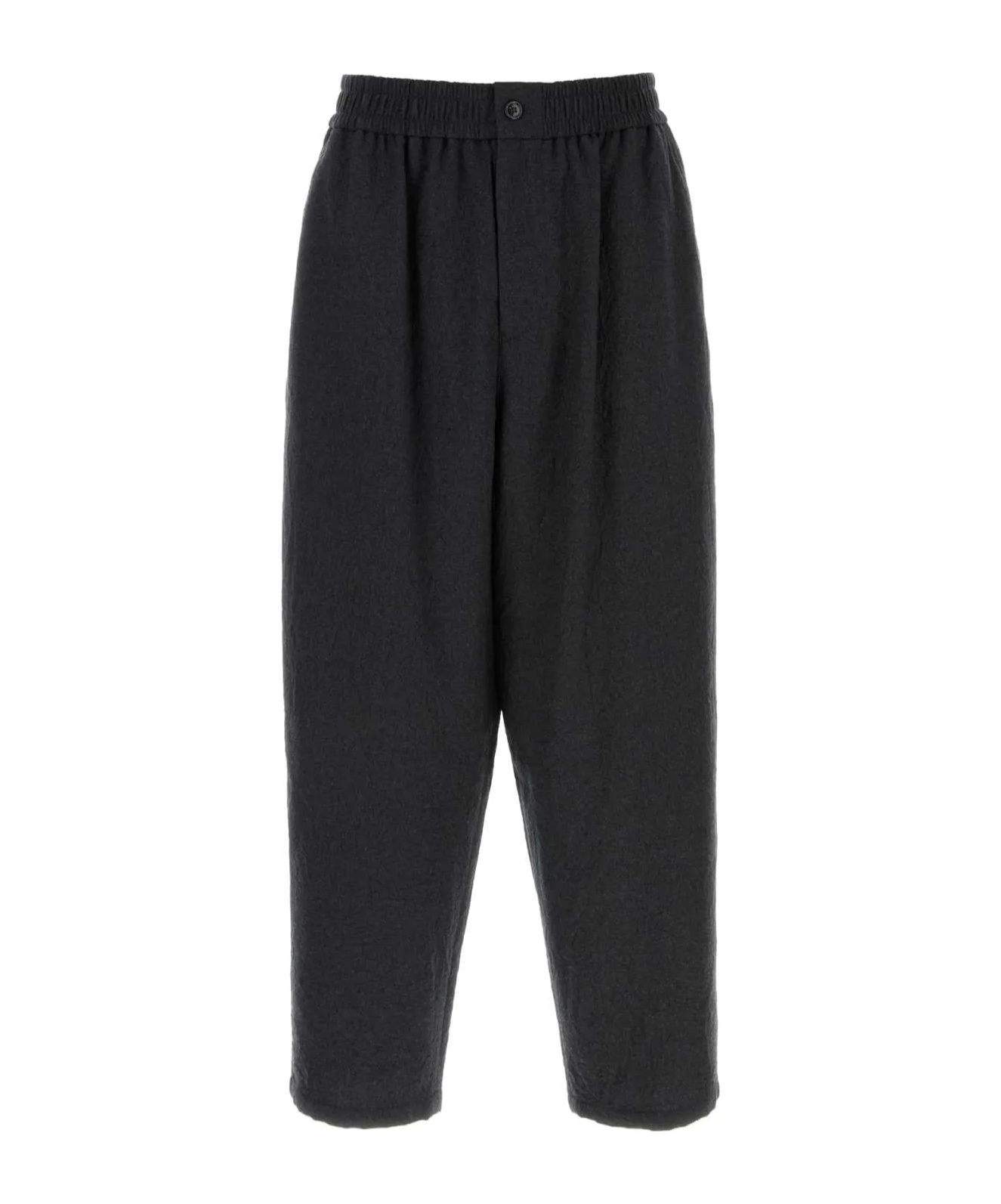 Giorgio Armani Virgin Wool Straight Pants In Black
