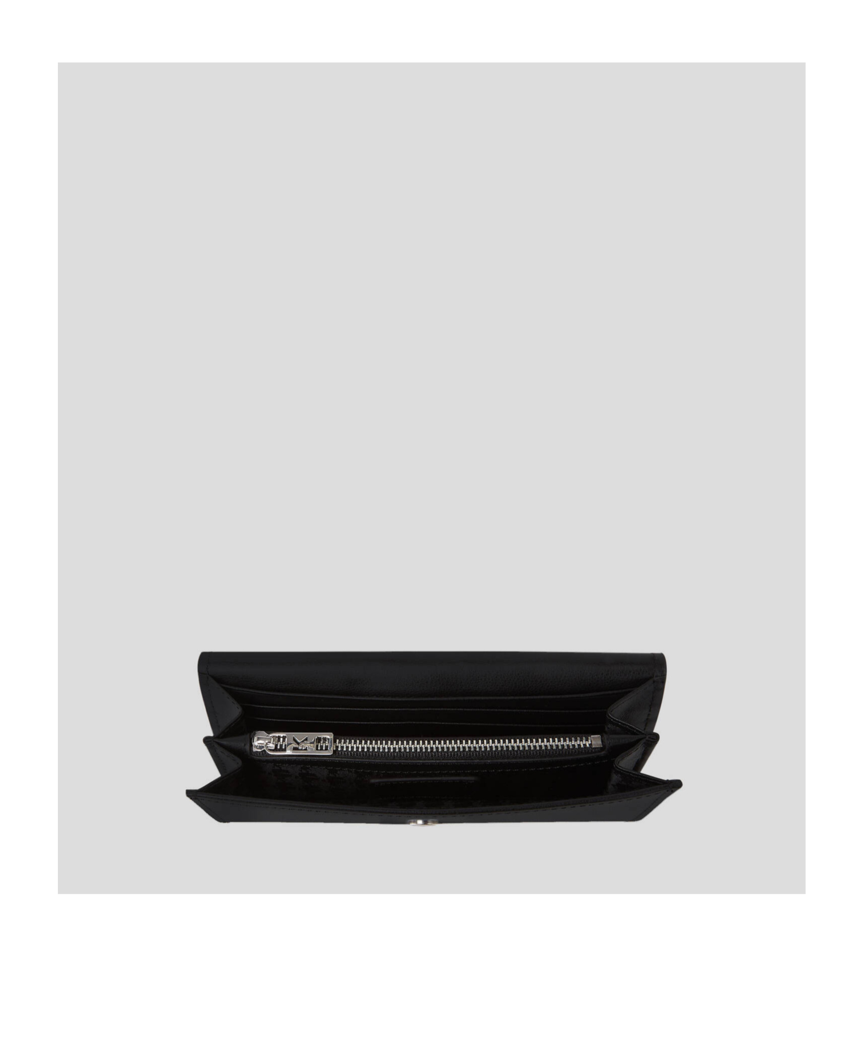 Karl Lagerfeld Ikon Leather Continental Wallet In Black