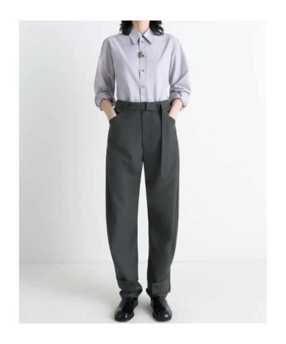 Lemaire Curved Tailored Pants In Black