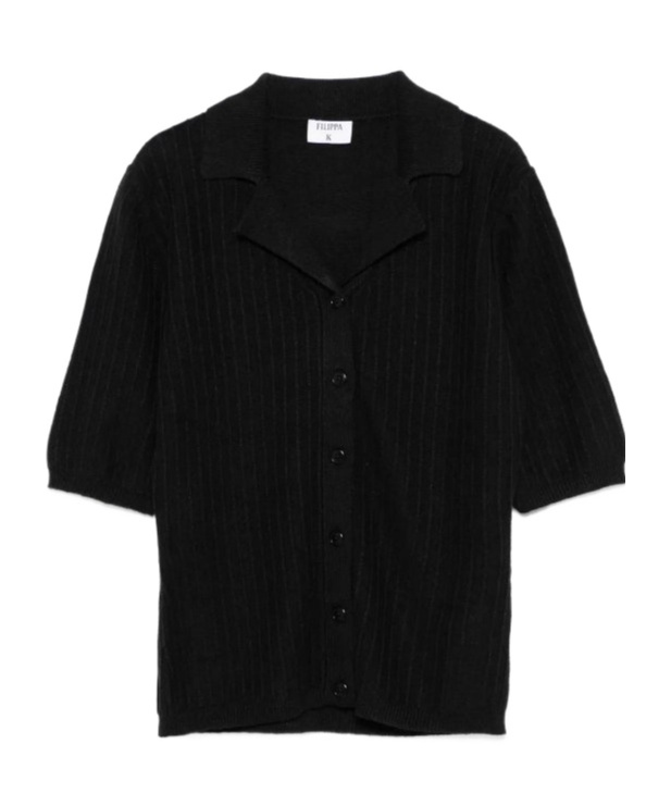 Filippa K Ribbed Cardigan In Black
