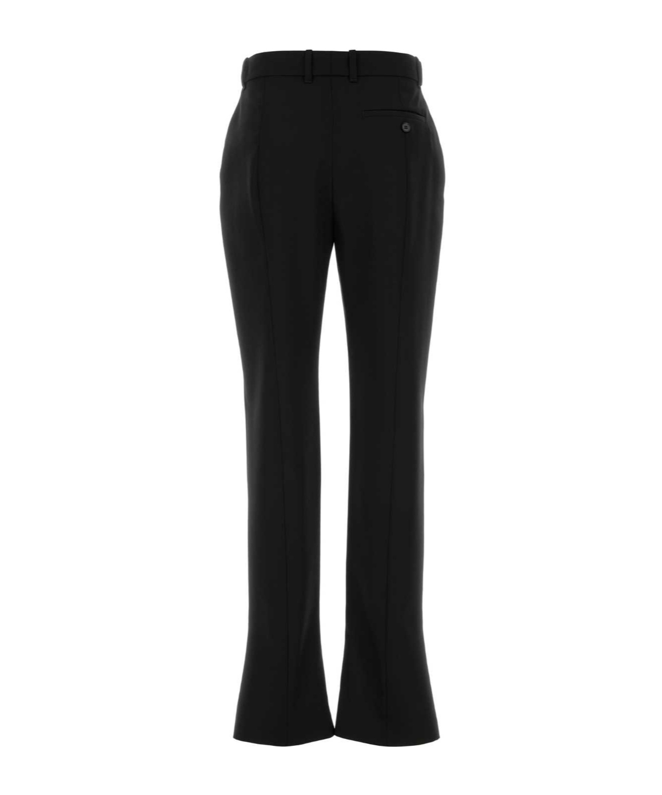 Alexander Mcqueen Tailored Wool Trousers Featuring Flared Hem In Black