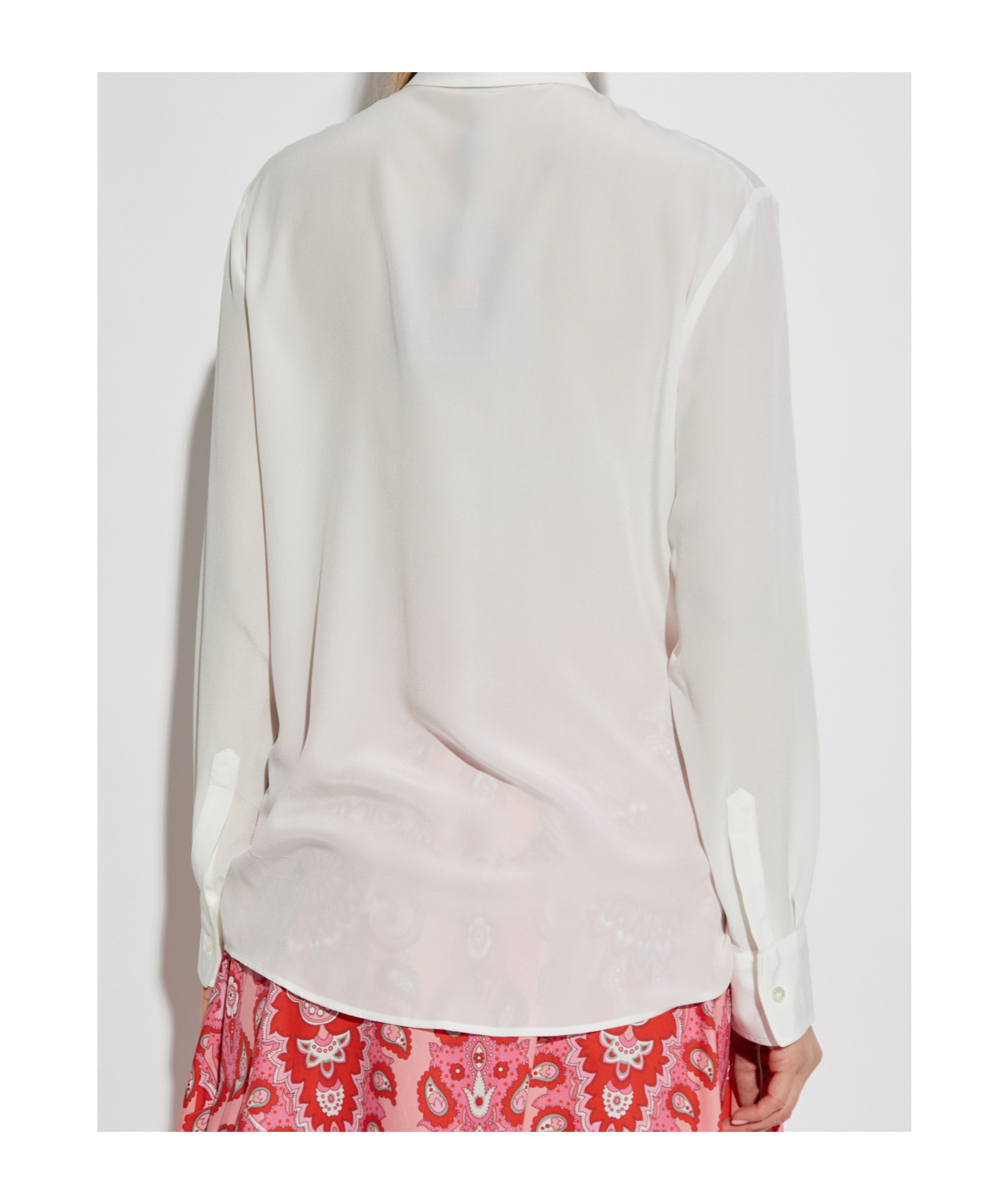 Etro Point Collar Shirt With Long Sleeves In White