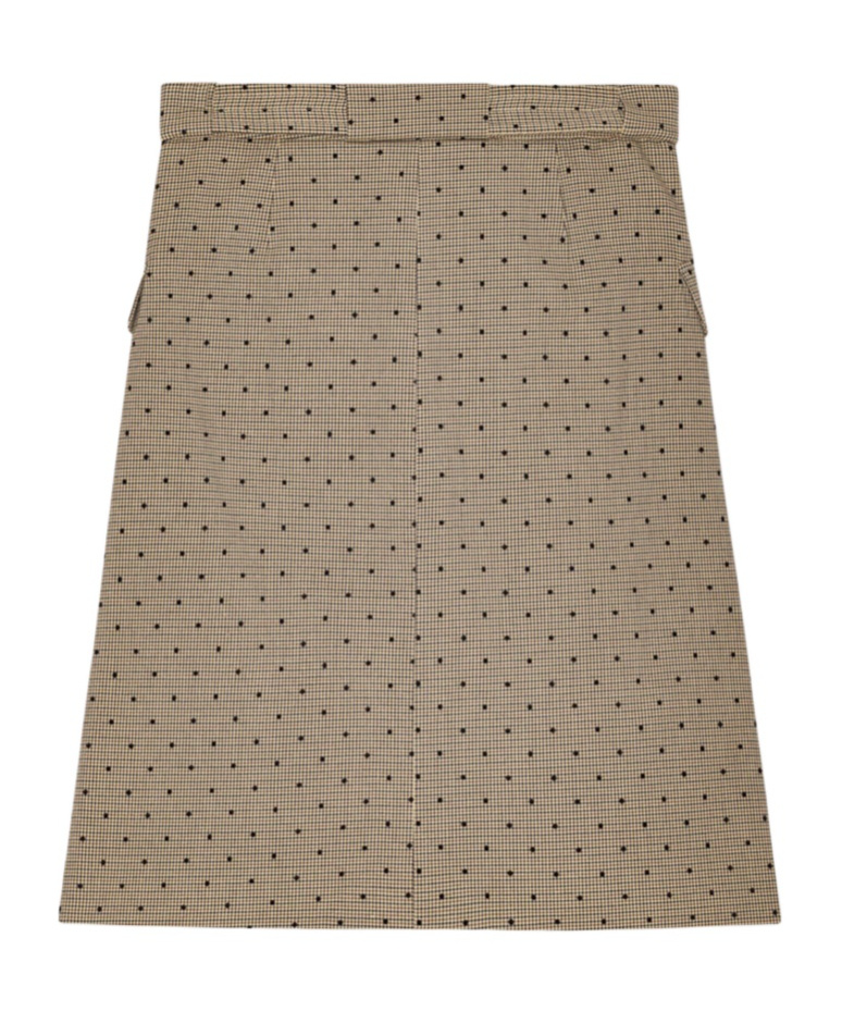 Ganni Polka Dot-print Skirt In Nude