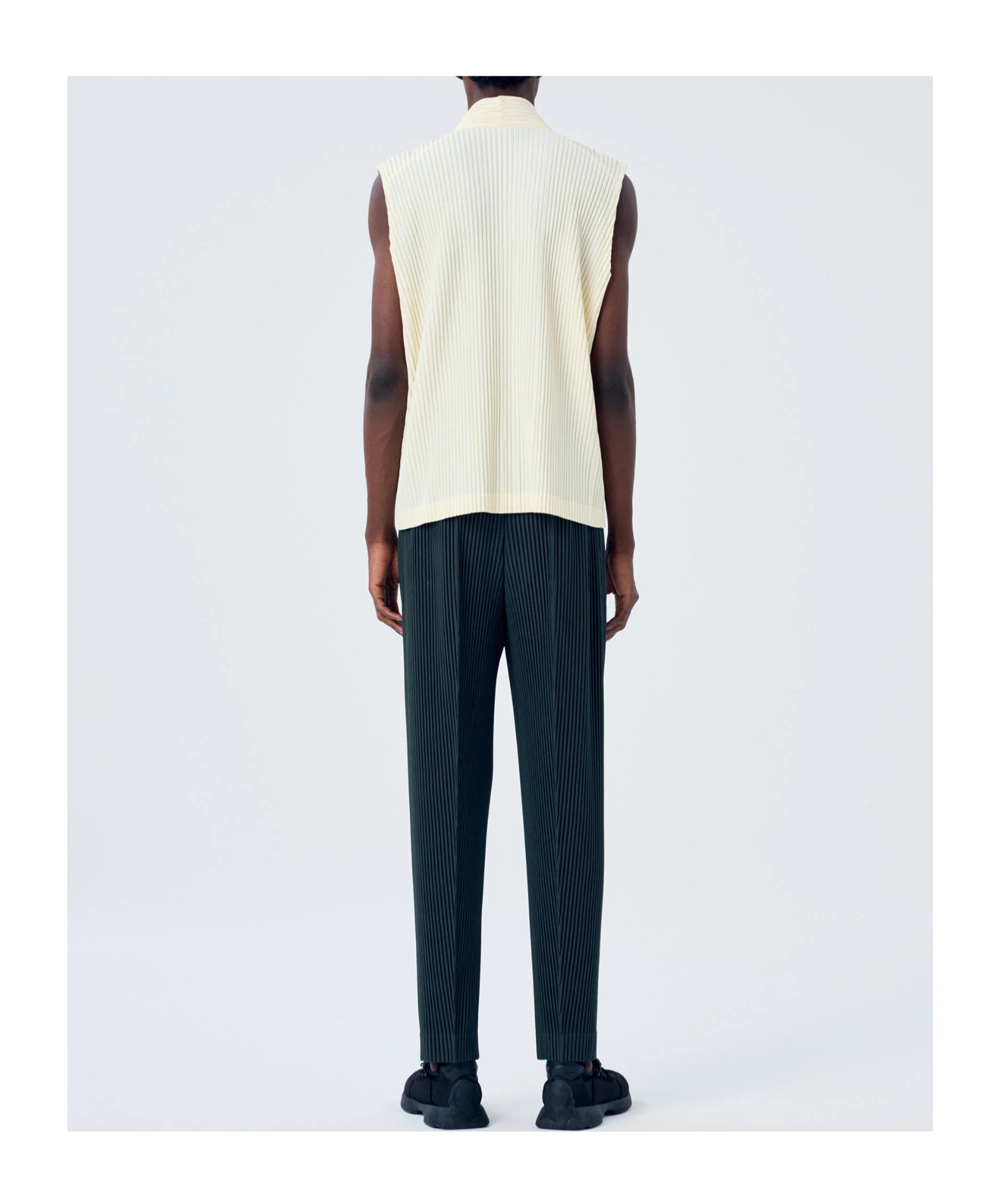 Issey Miyake Elastic Waist Casual Pants In Green