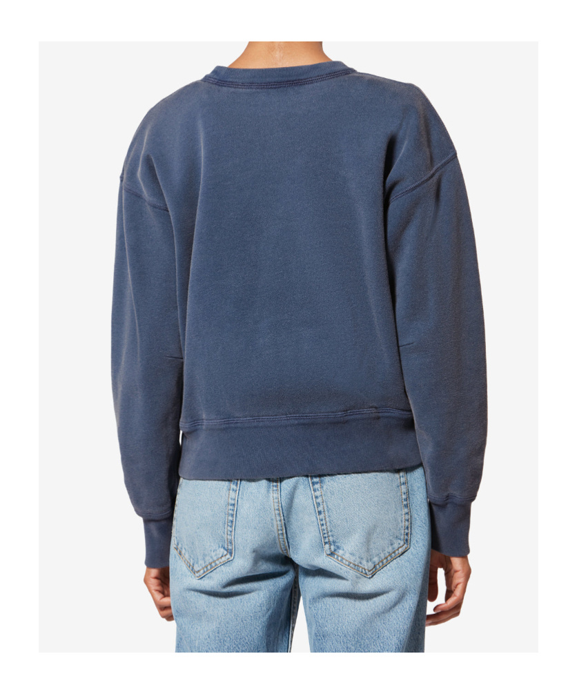 Isabel Marant Étoile Logo Printed Crewneck Sweatshirt In Blue