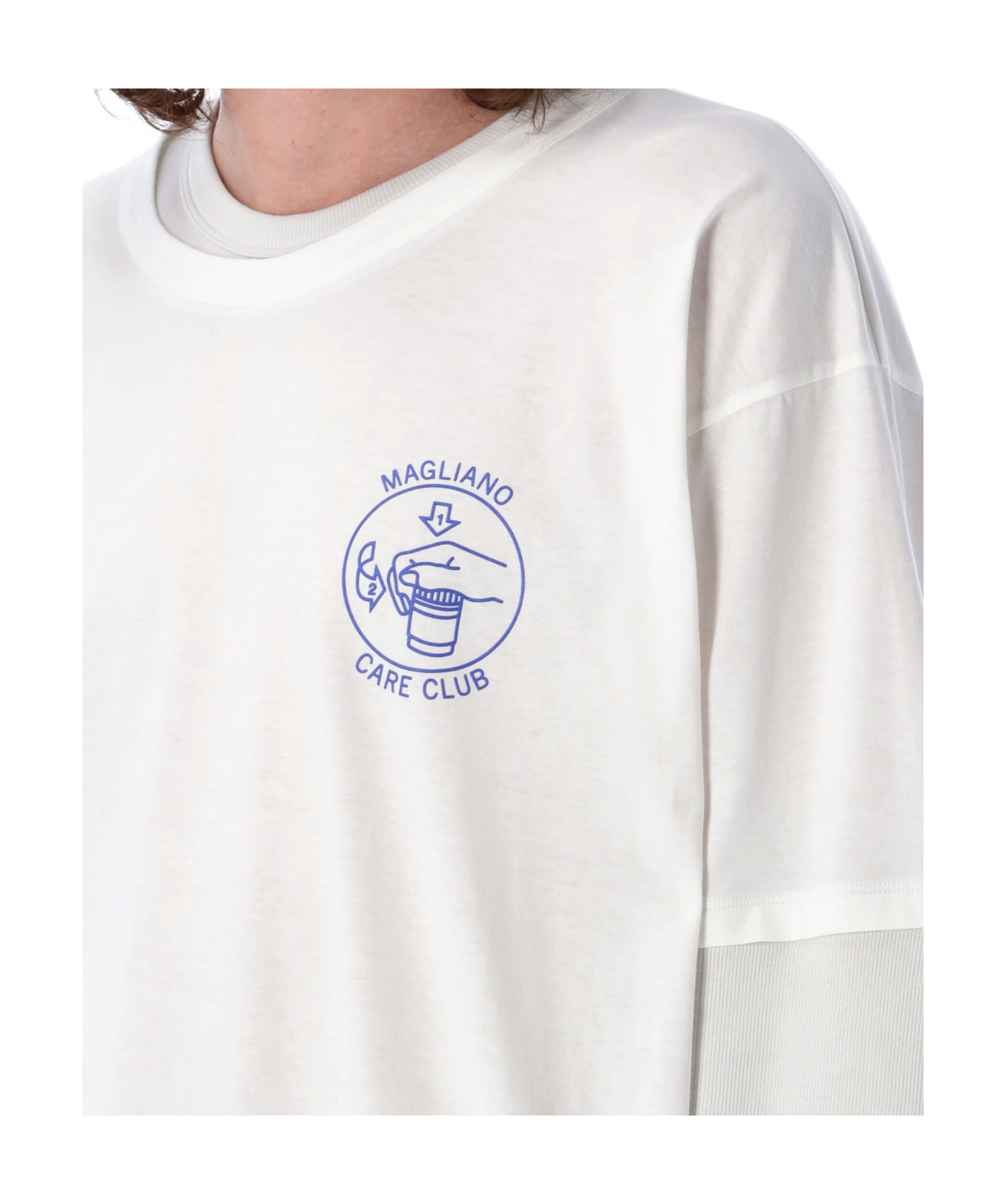 Magliano Double-layer Long-sleeved T-shirt In White