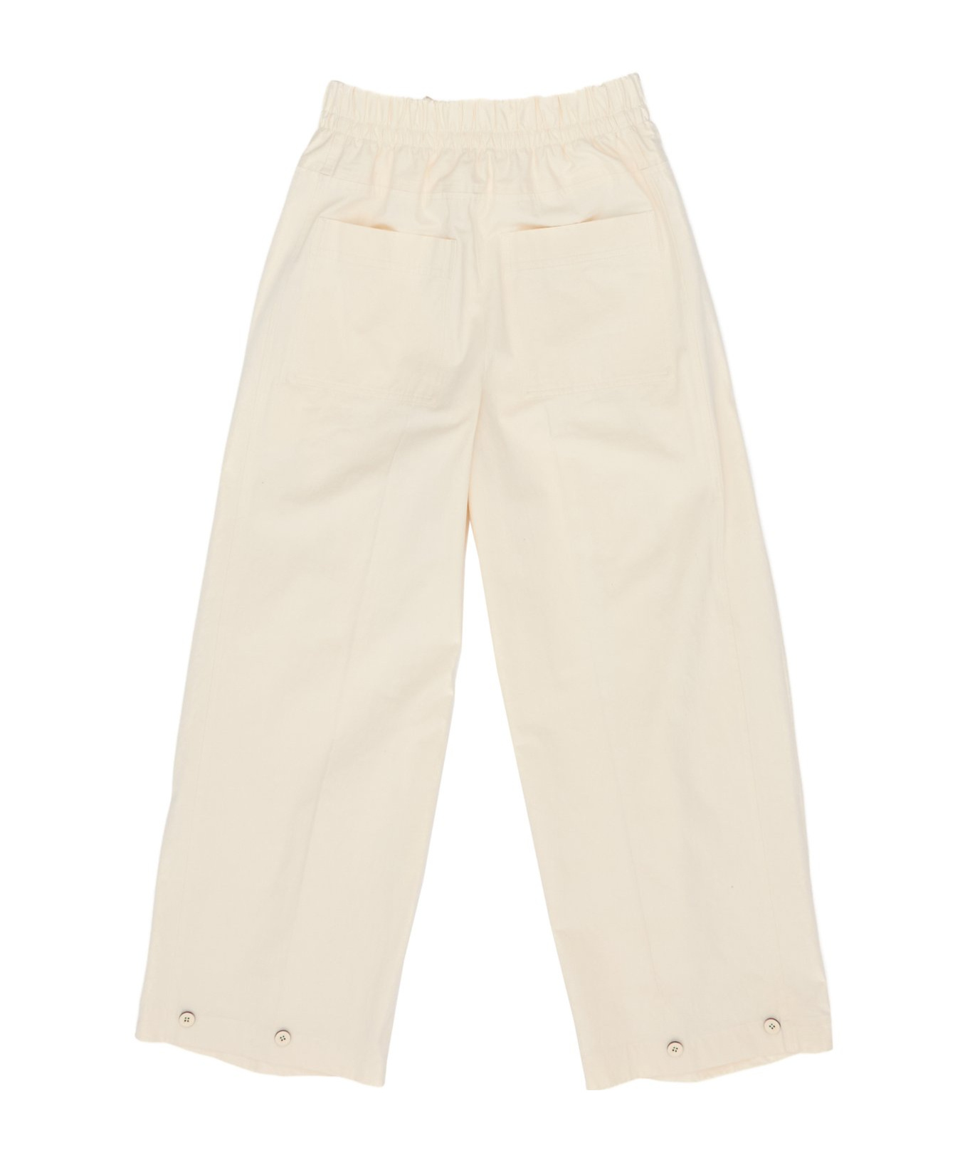 Jil Sander Pleat Detailed Drawstring Trousers In Neutral