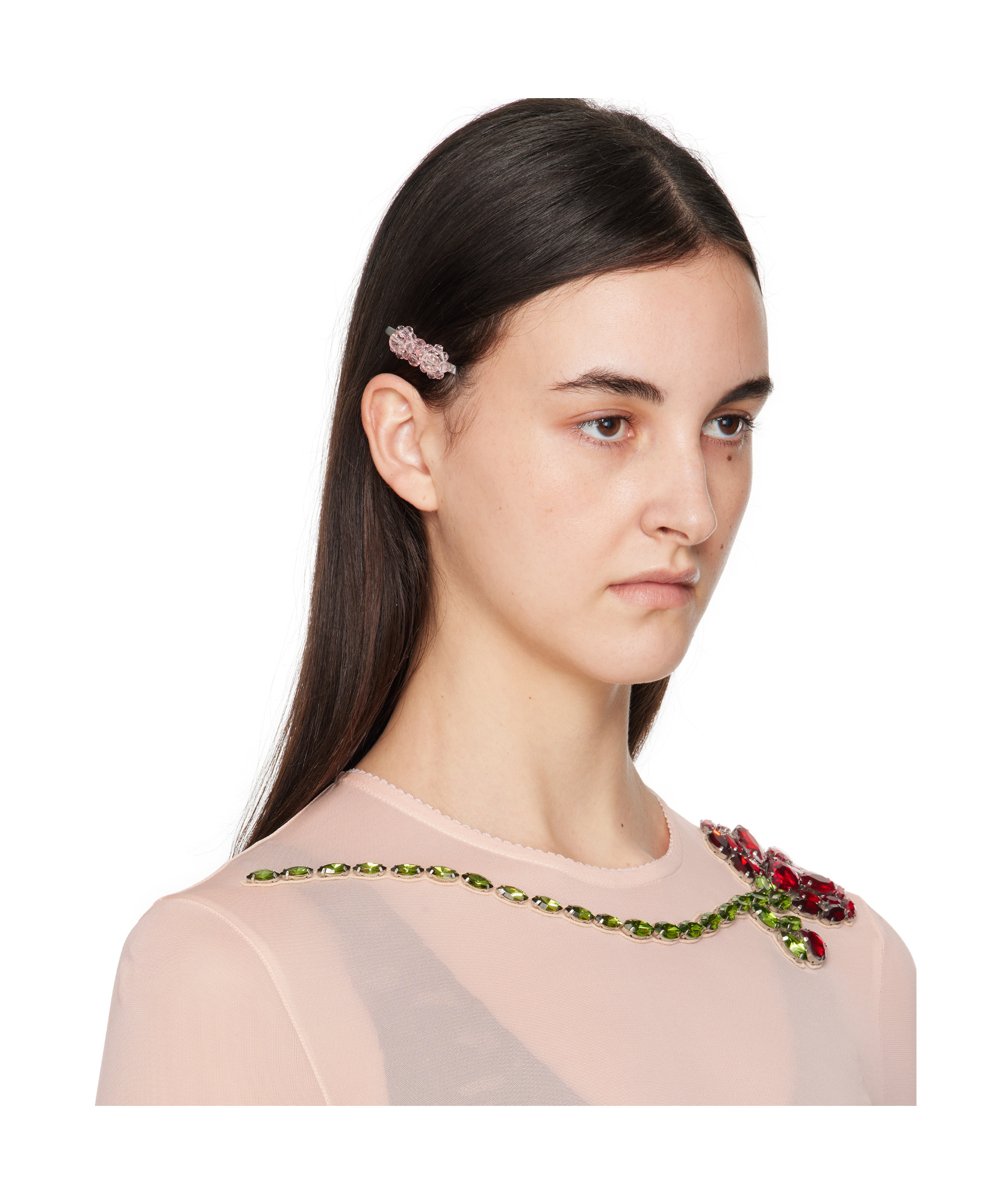 Simone Rocha Mini Flower Hair Clip In Pink