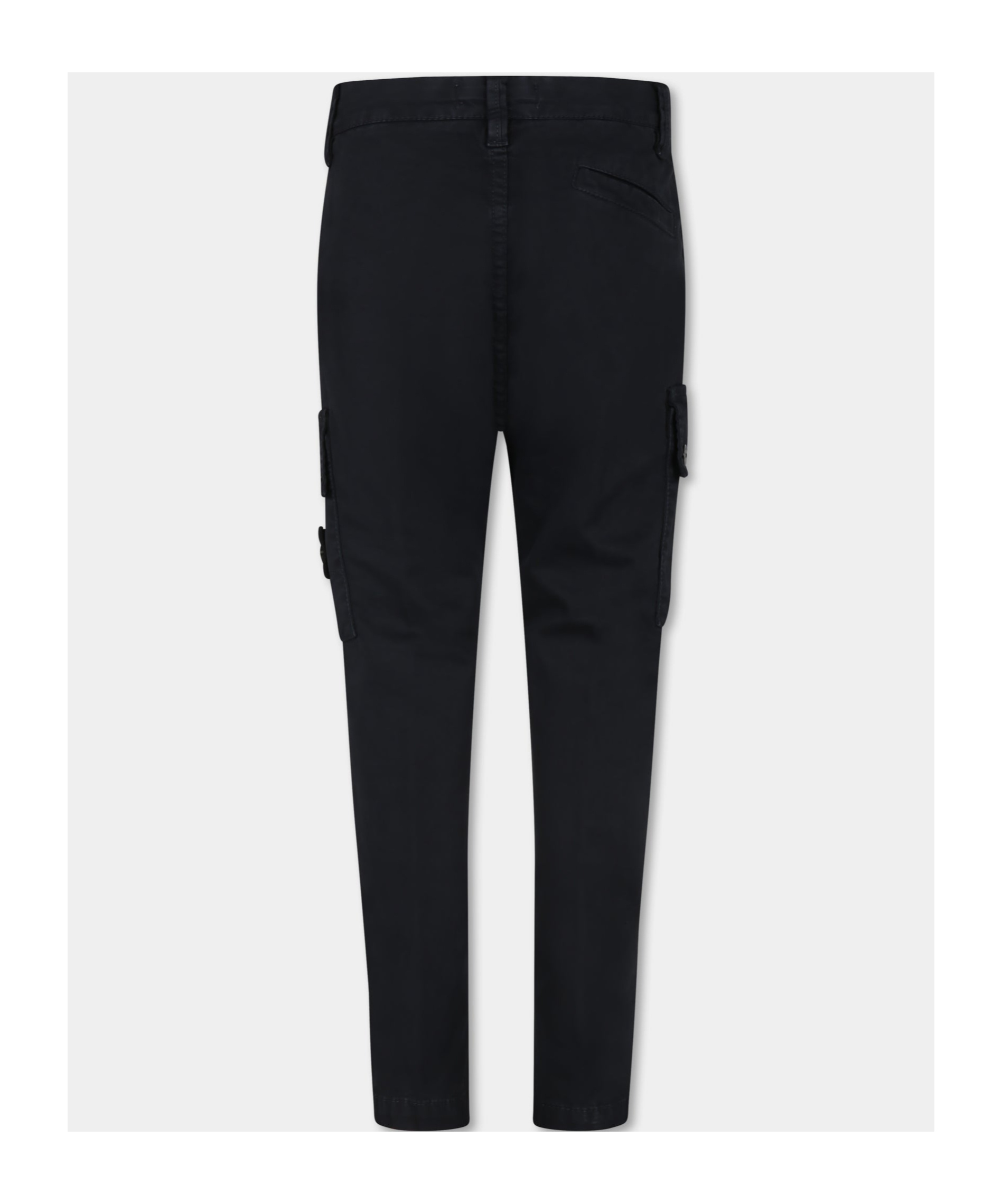 Stone Island Compass-badge Cargo Trousers In Blue