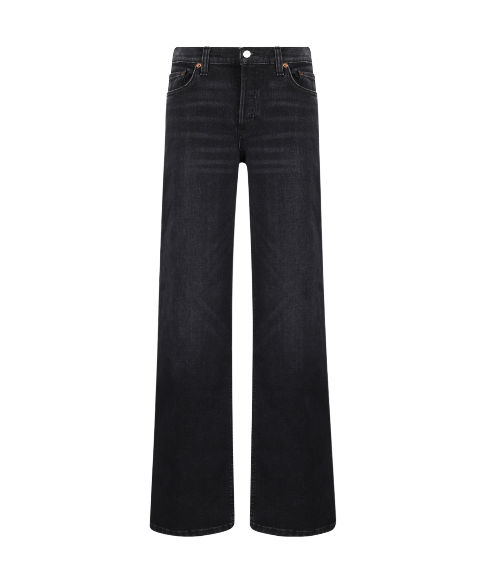 Re/done Belt-loop Jeans In Black