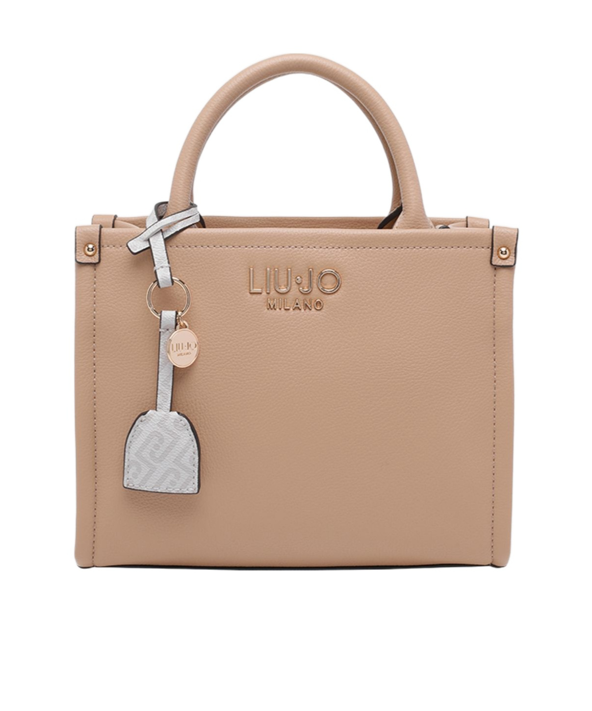 Liu •jo Liu Jo Logo Charm Small Tote Bag In Pink