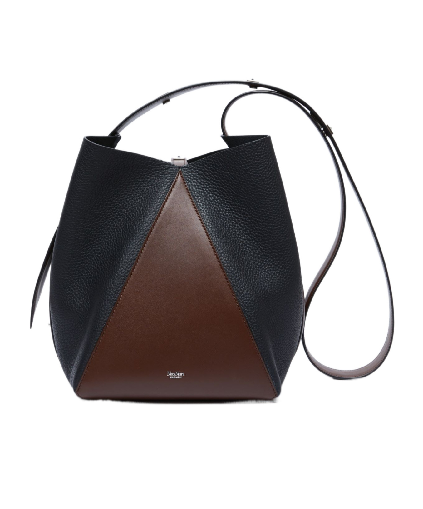Max Mara Medium Logo Shoulder Bag In Black