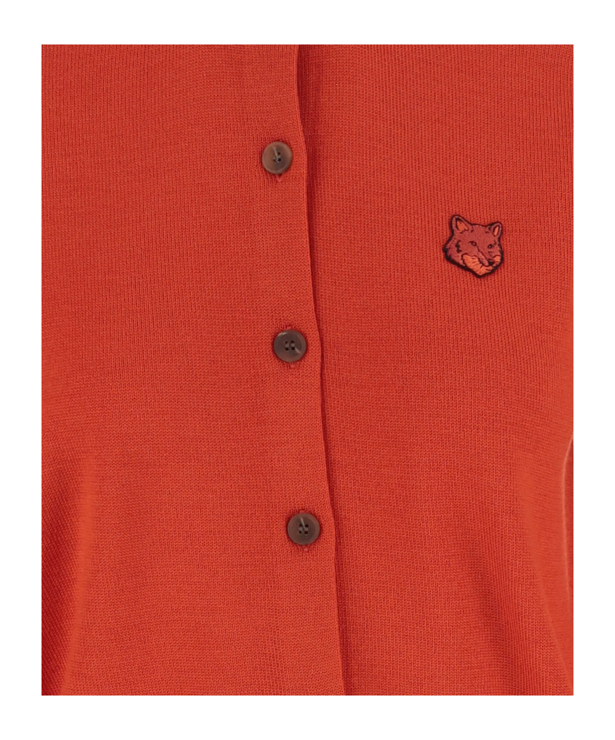 MAISON KITSUNÉ MAISON KITSUNÉ BOLD FOX HEAD PATCH KNIT CARDIGAN