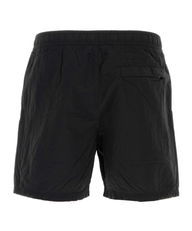 Stone Island Swim Boxer With Logo In Black
