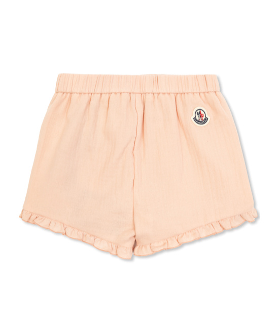 Moncler Elastic Waist Shorts In Nude