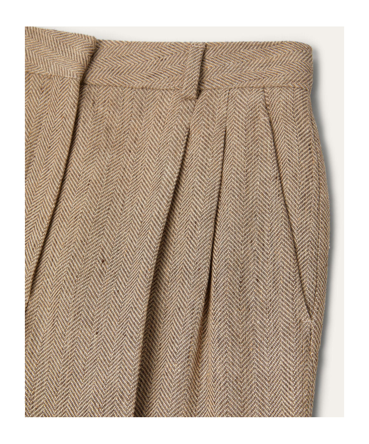 Loro Piana Nyack Trousers In Brown Chevron