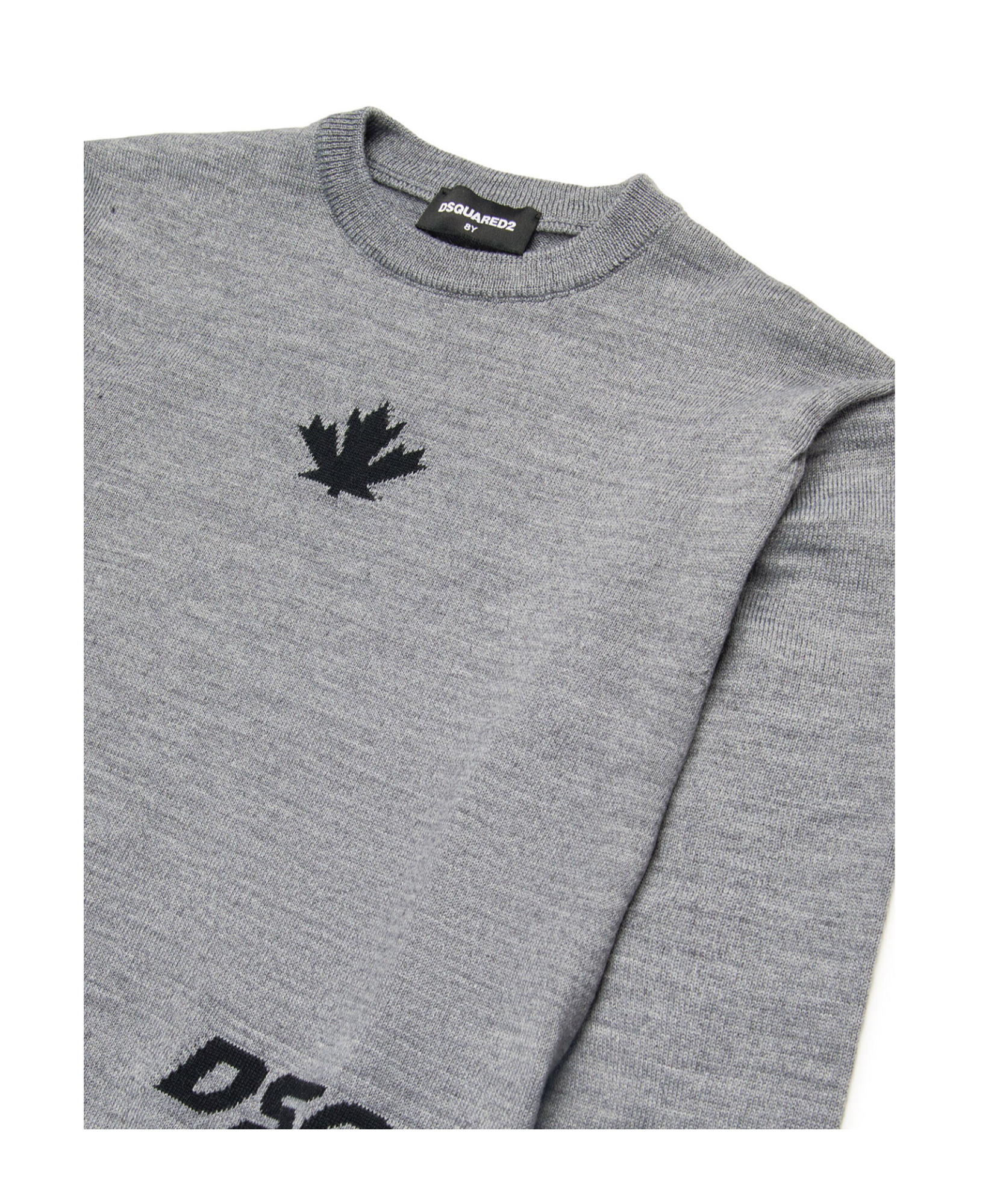 Dsquared2 Logo-jacquard Jumper In Gray