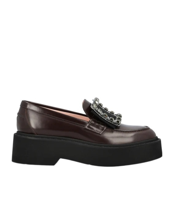 Roger Vivier Viv Rangers High Strass Loafer In Black