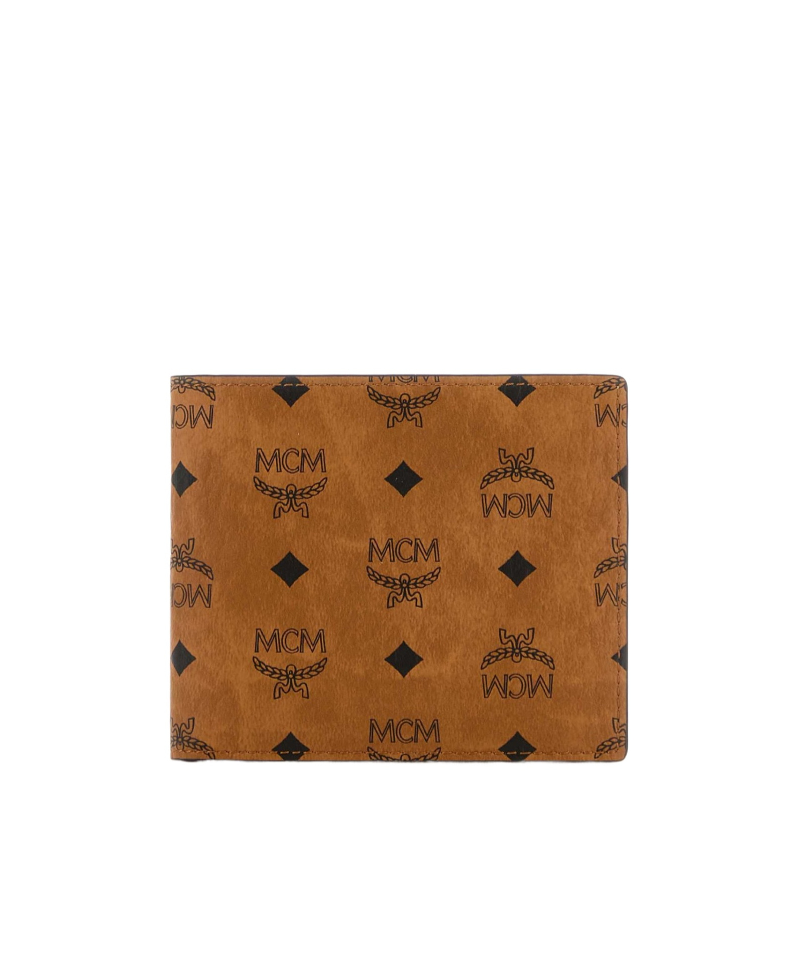 Mcm Monogram Printed Bi-fold Wallet In Brown