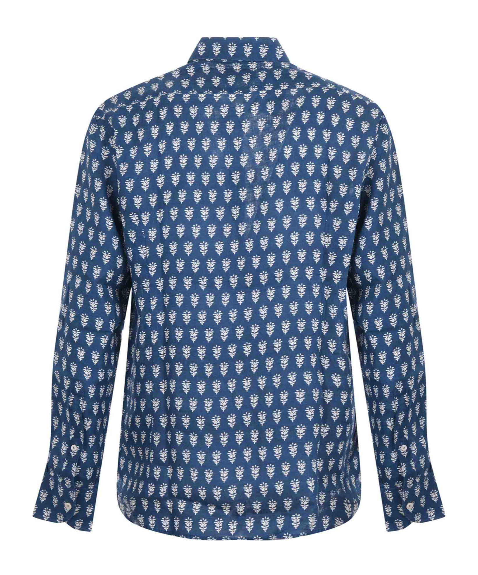 Mc2 Saint Barth Floral Printed Curved Hem Shirt In Blue