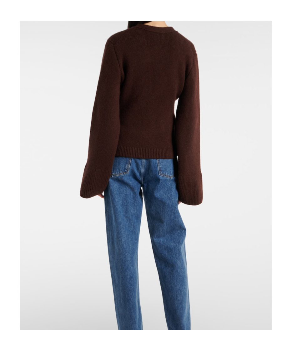 Khaite Scarlet Cashmere Cardigan In Brown