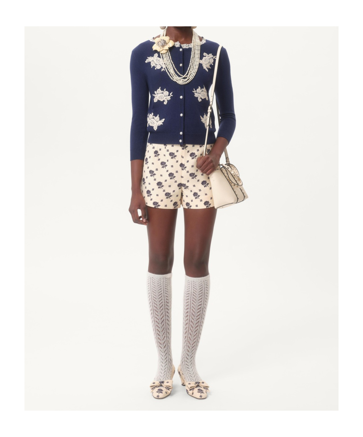 Valentino Garavani Sand Leather Small Rockstud Shopping Bag In Neutral