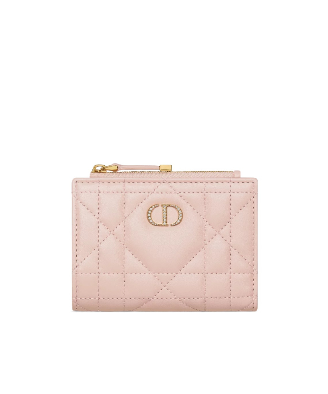 Dior Caro Dahlia Wallet In Pink