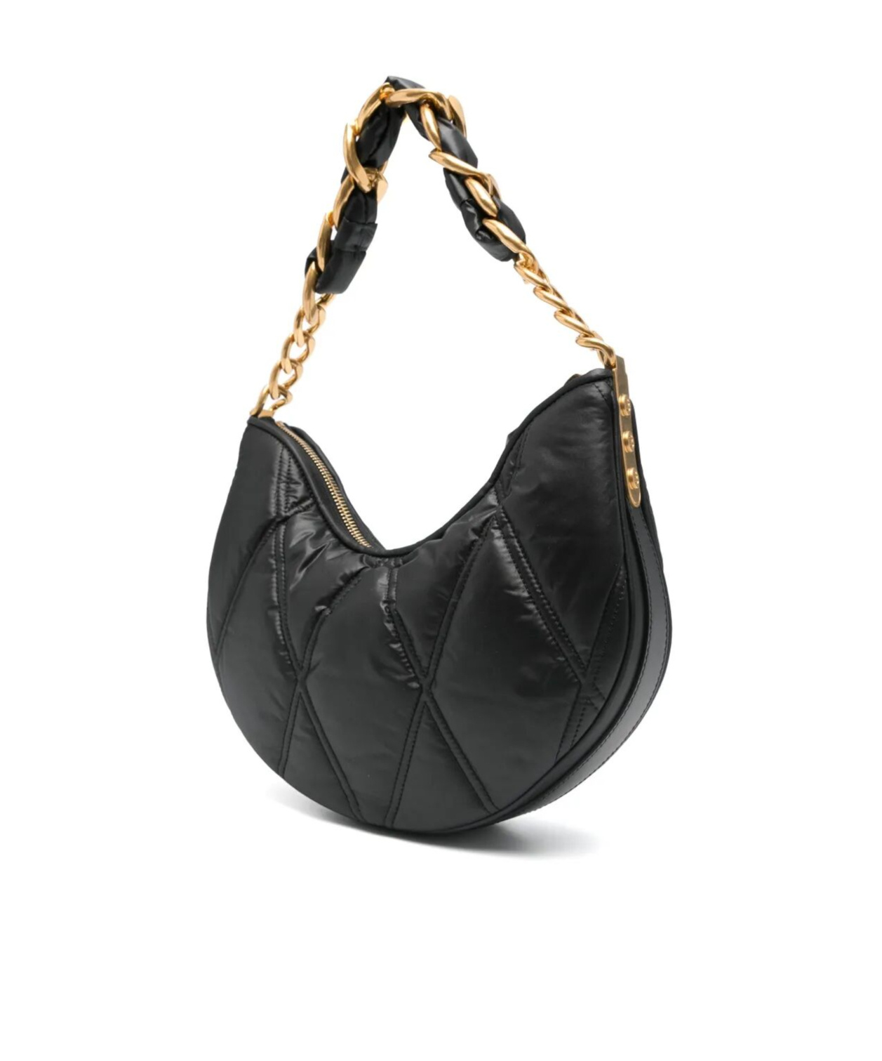 Balmain Medium Moon Shoulder Bag In Black
