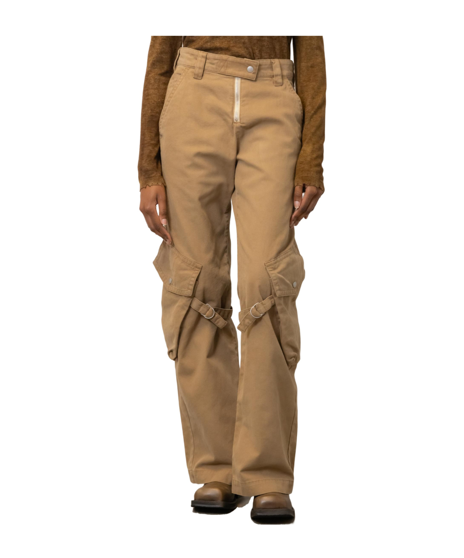 Acne Studios Belt Loop Casual Pants In Brown