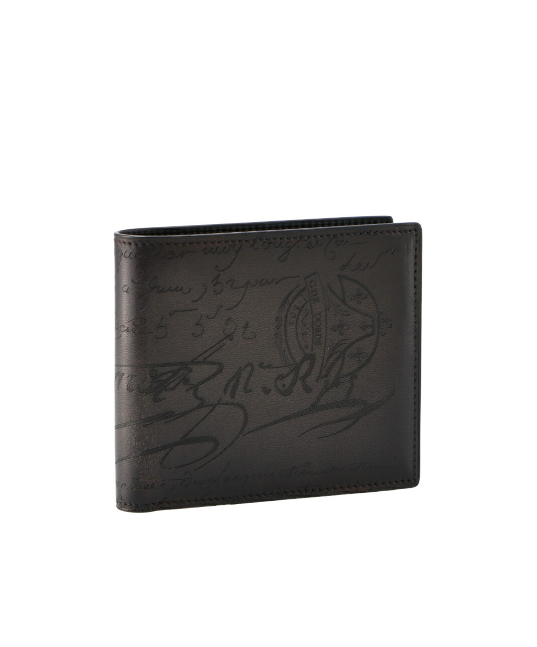 Berluti Double-fold Wallet In Black
