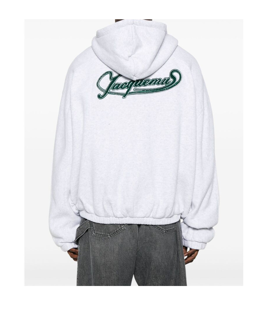 Jacquemus Le Hoodie Torneo Club Logo Patch Cotton Hoodie In White