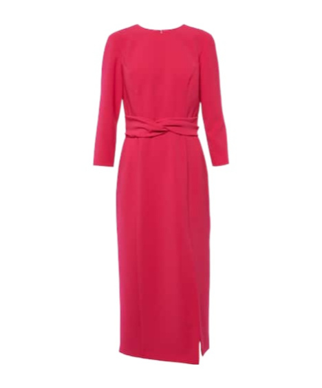 Carolina Herrera Crepe Midi Dress In Pink
