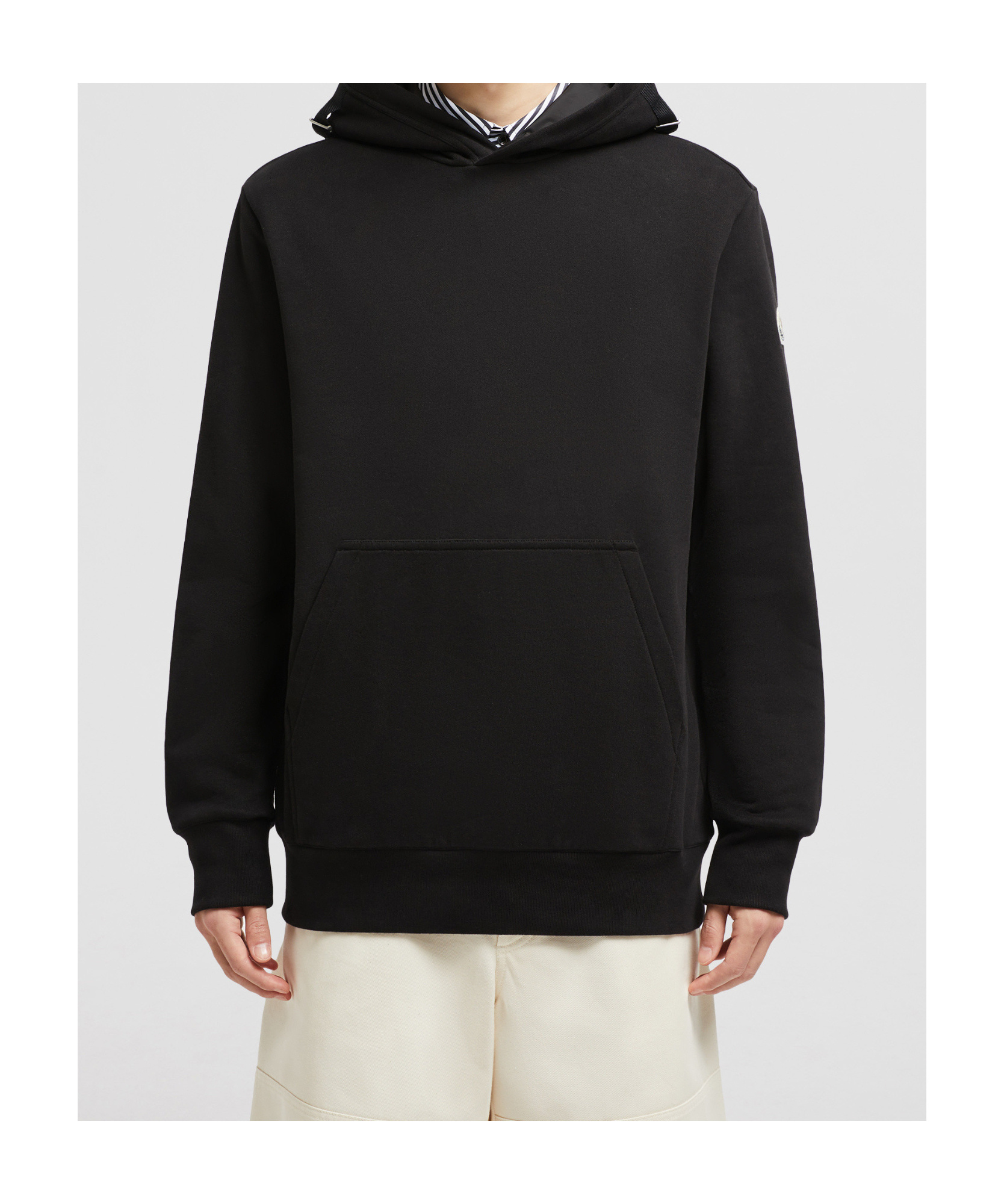 Moncler Long-sleeved Sweater In Black