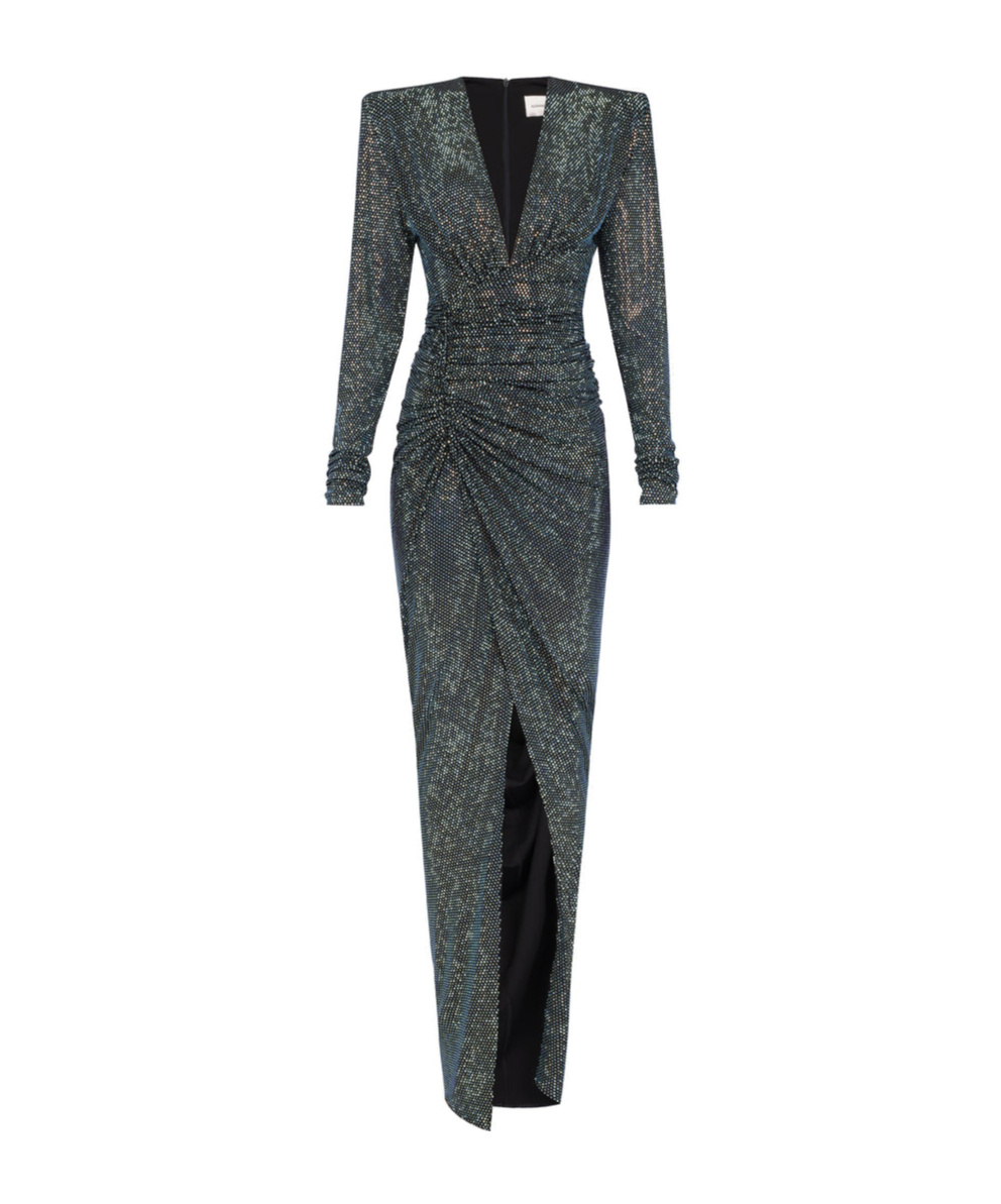 Alexandre Vauthier Rhinestone Trimmed Dress In Black