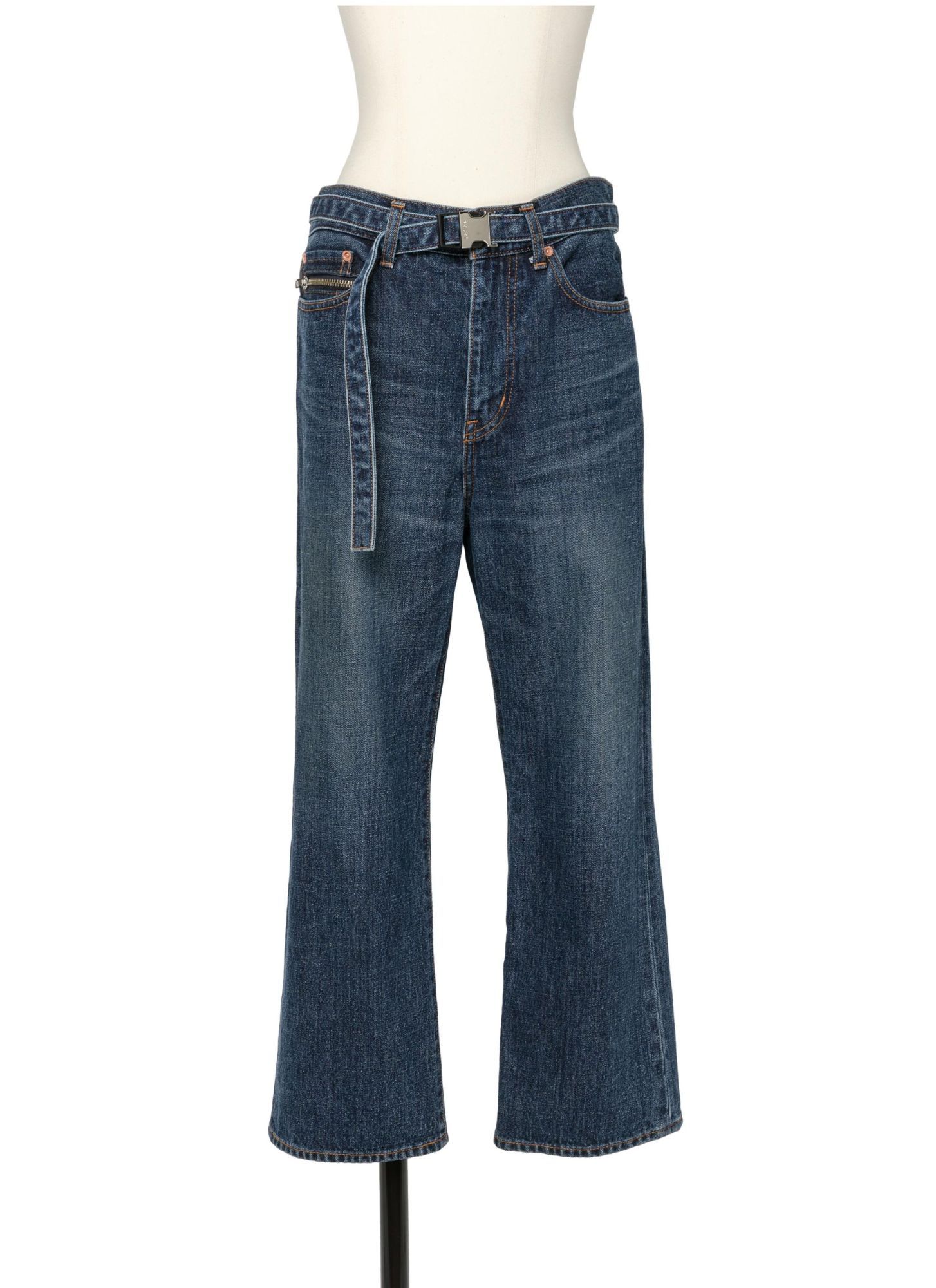 Sacai Flared Jeans In Blue