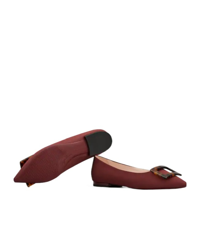 Roger Vivier Gommettine Ballerinas In Grosgrain In Burgundy