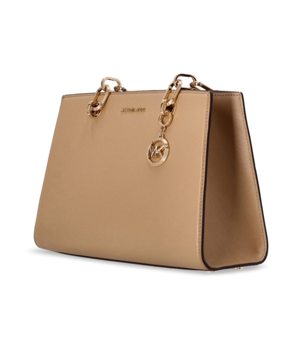 Michael Kors Cynthia Leather Tote Bag In Nude