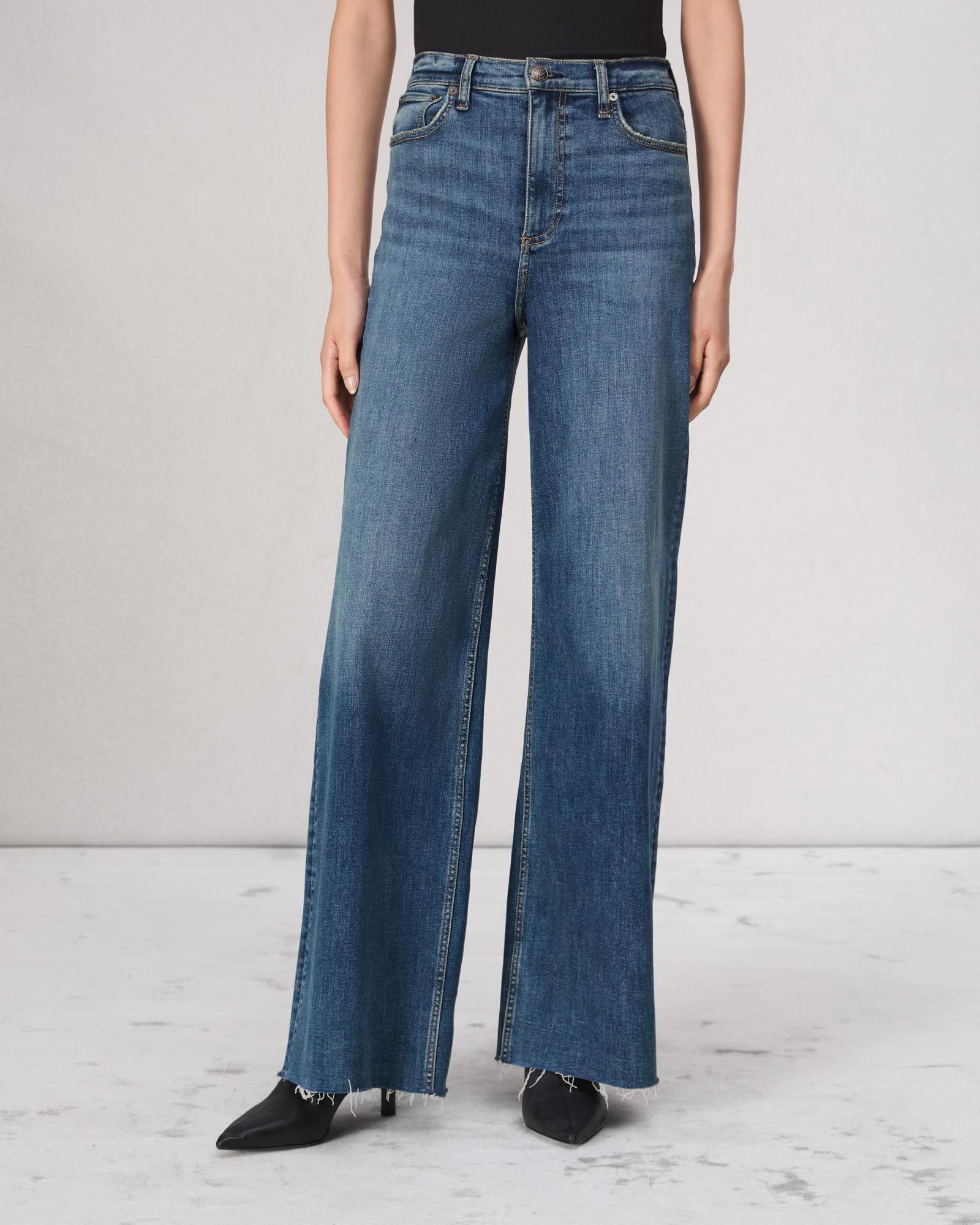 Rag & Bone Flexi Sofie High-rise Wide-leg Jeans In Blue