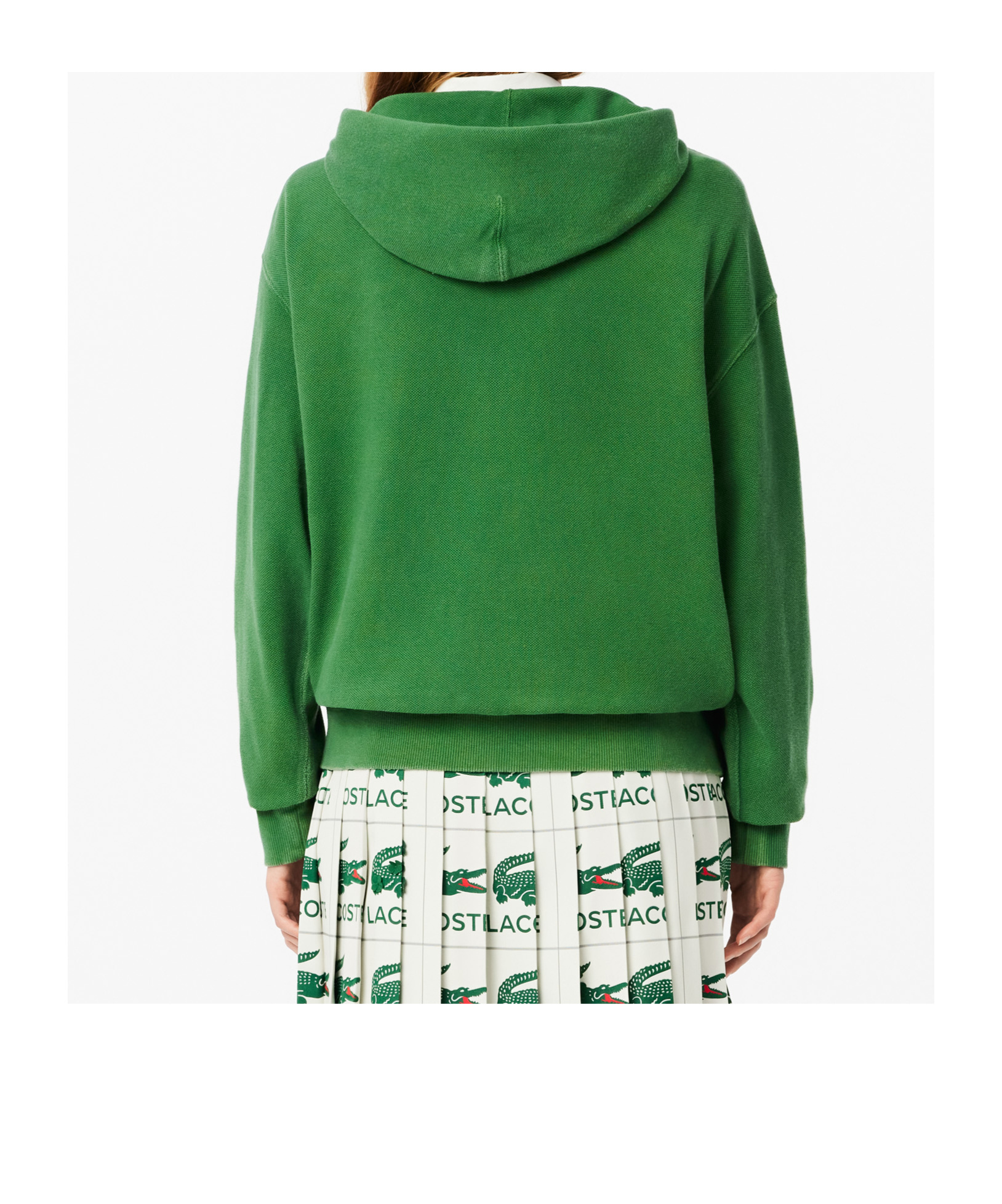 Lacoste Embroidered Hoodie In Green