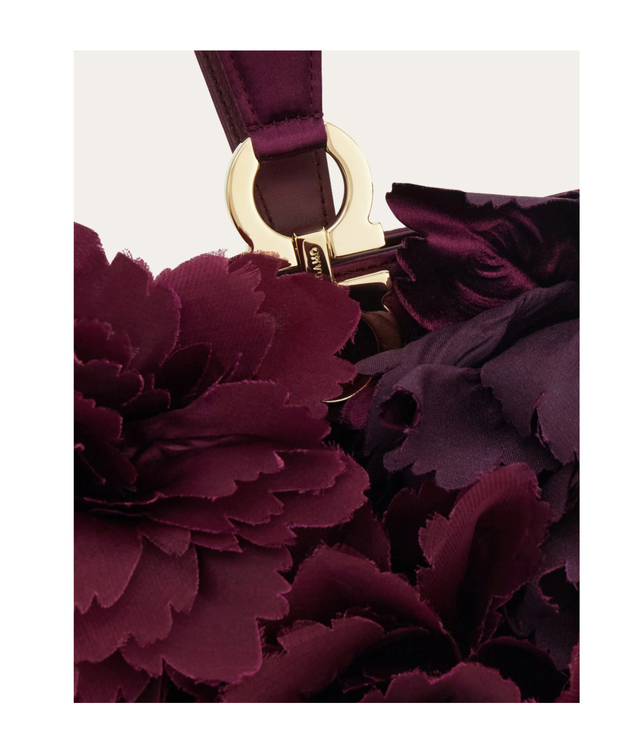 Ferragamo Mini Clutch With Floral Detailing In Purple