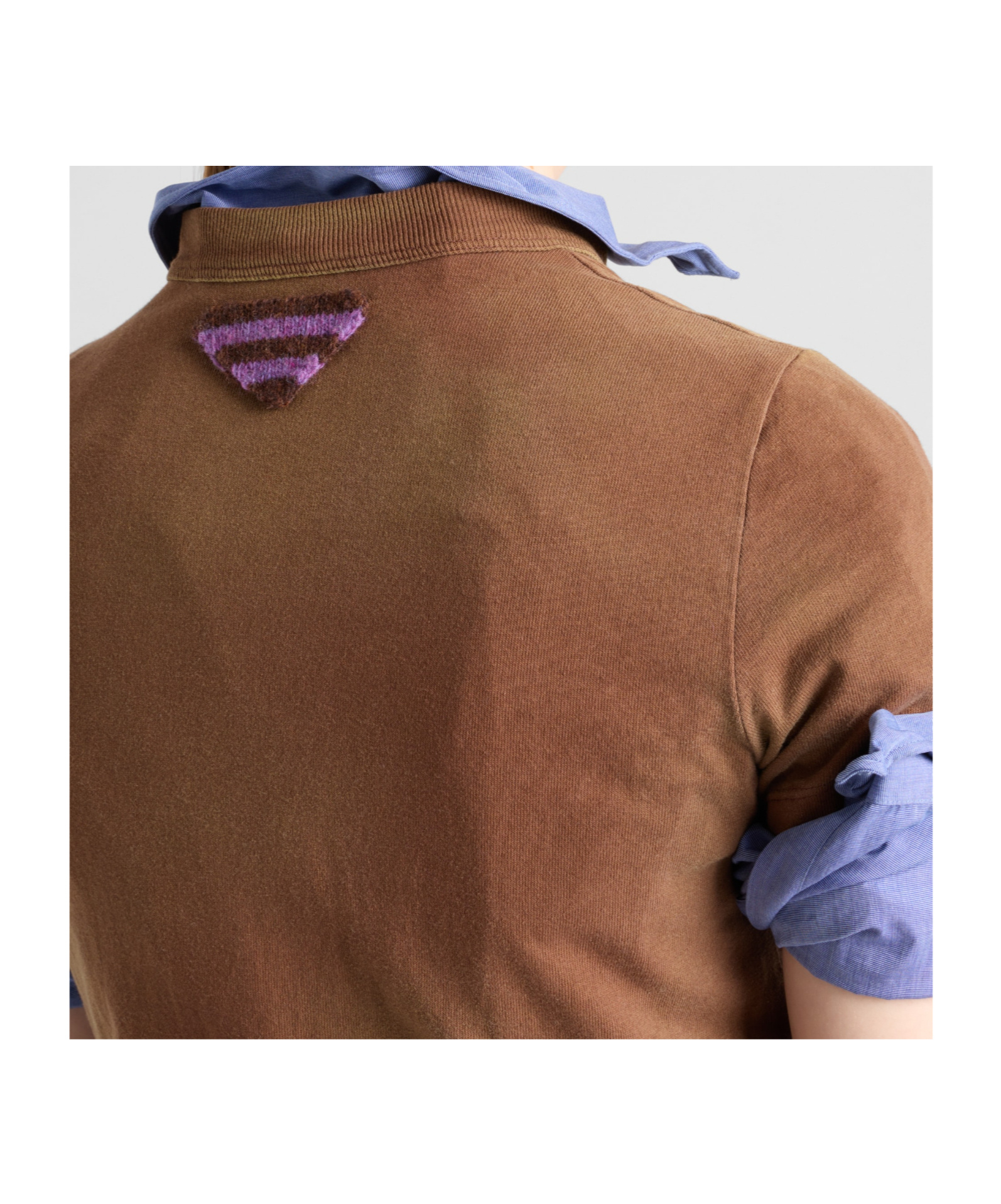 Prada Item O-neck Short-sleeved T-shirt In Brown