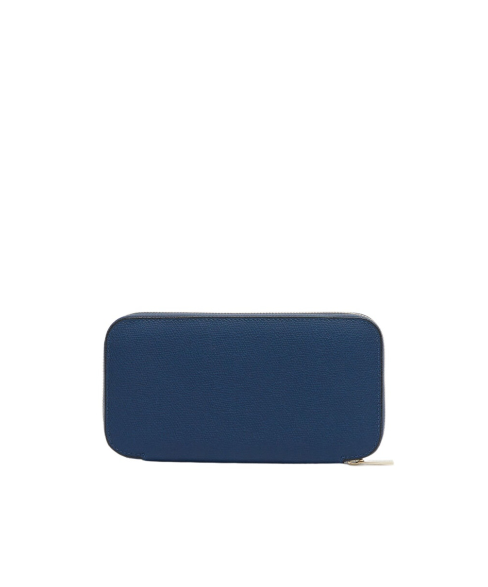 Shop Valextra Zipper Wallet In Blue