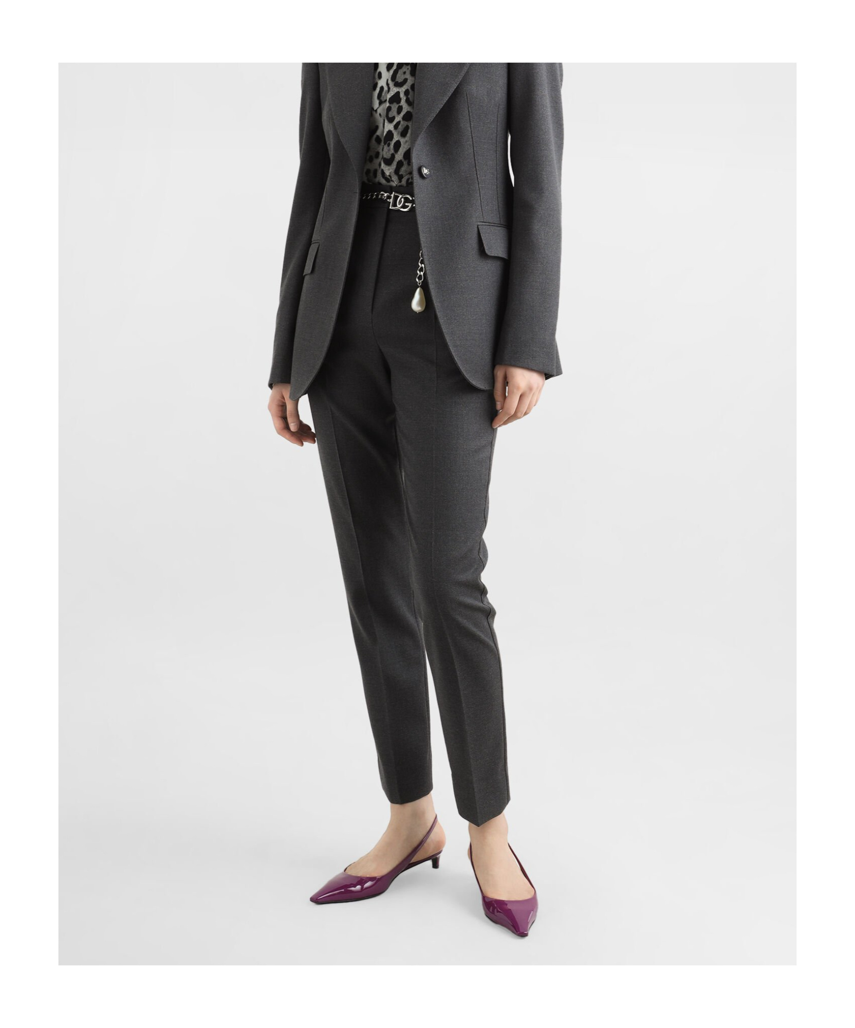 Dolce & Gabbana Pressed Crease Straight Leg Trousers In Black
