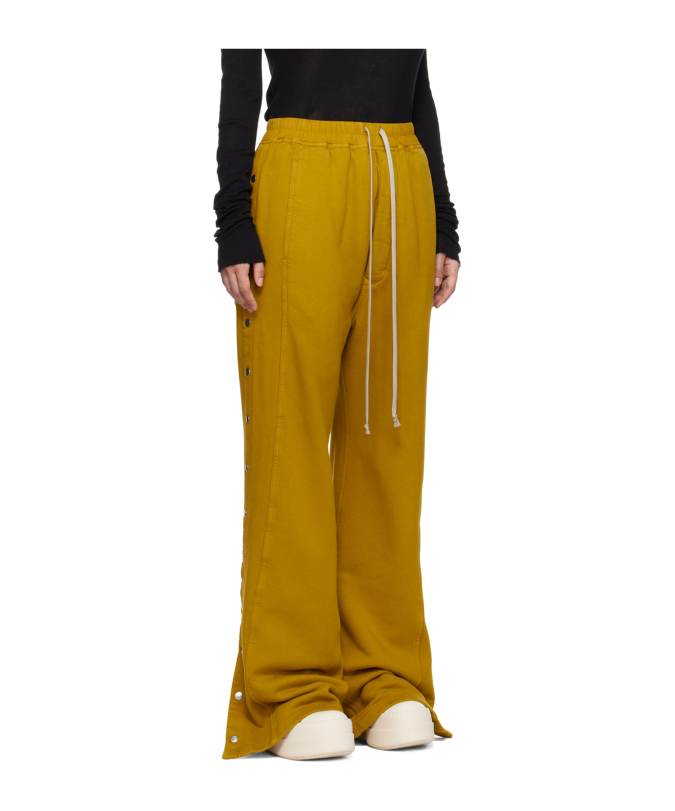 Rick Owens Drkshdw Elastic Waist Casual Pants In Brown