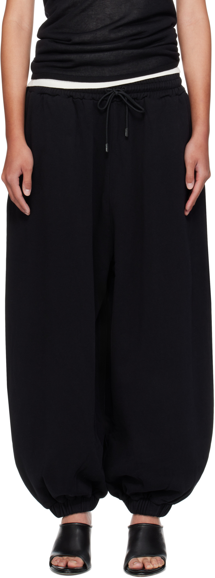 Lu'u Dan Baggy Bontan Sweatpants In Black