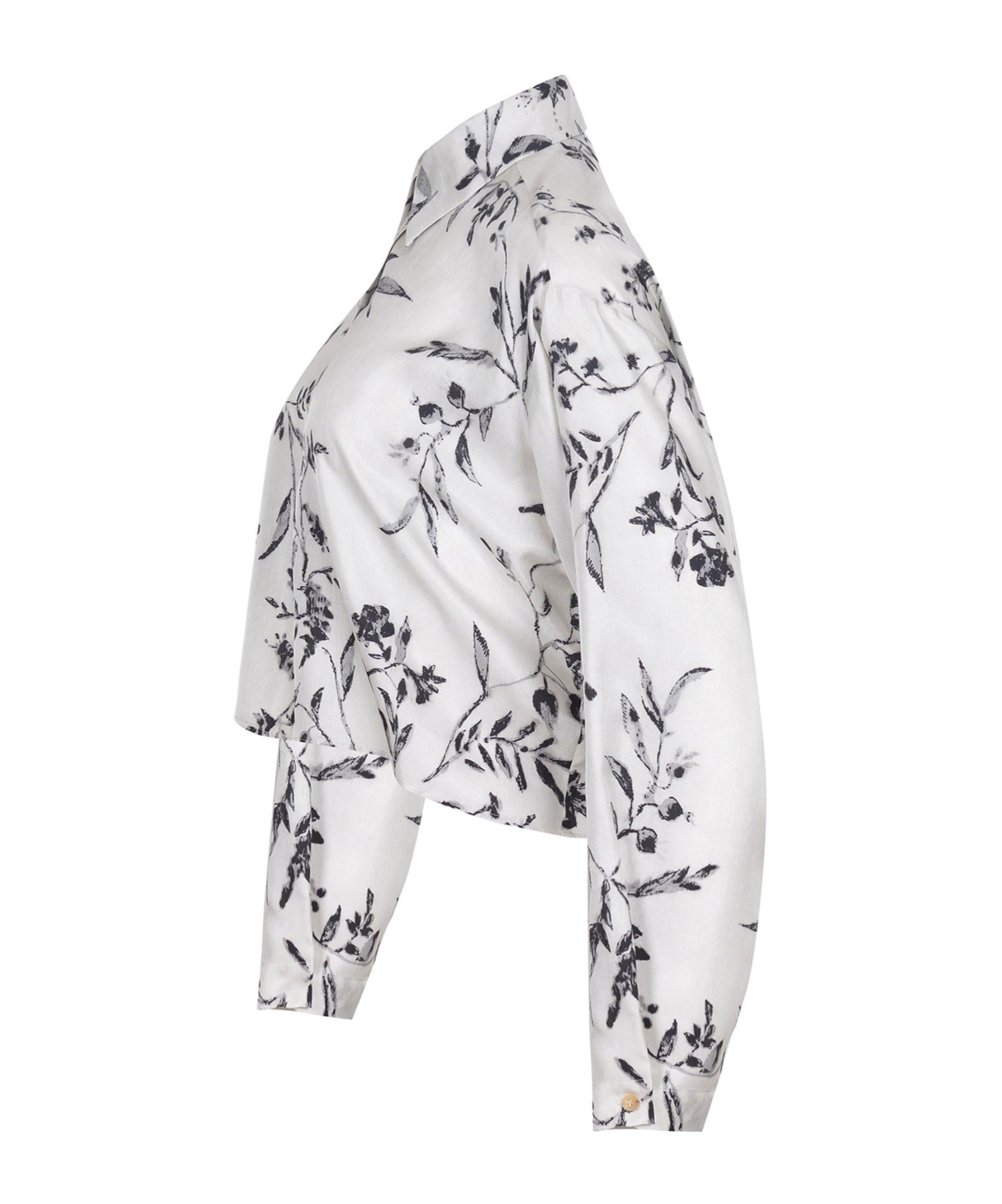 Alysi Printed Long-sleeved Shirt In White