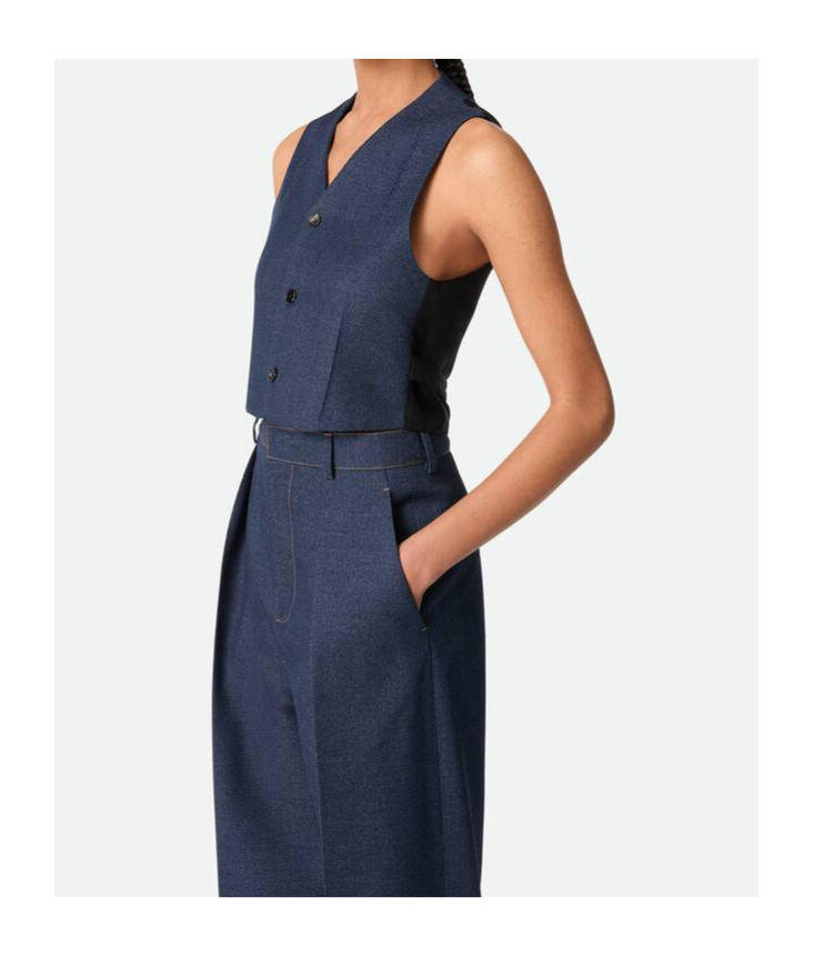 Shop Bottega Veneta Melange Wool Gilet